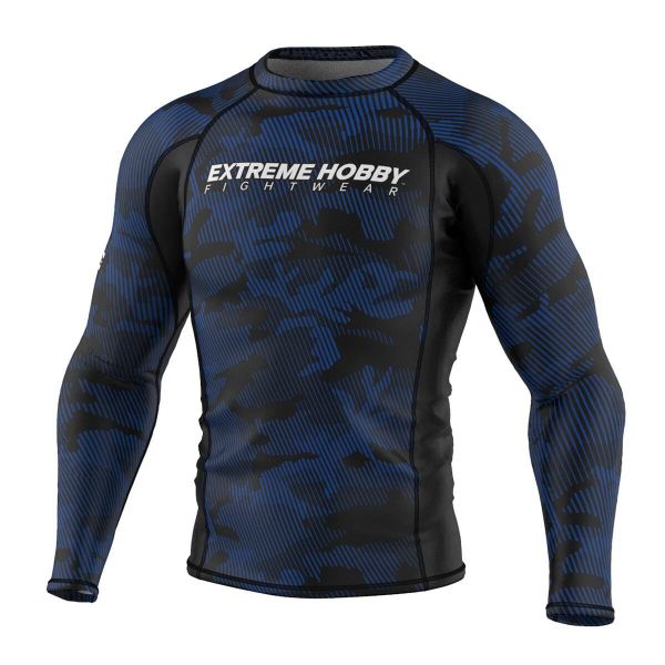 Koszulka sportowa męska Rashguard do MMA EXTREME HOBBY HAVOC. Niebieskie bielizna termoaktywna męska EXTREME HOBBY, m, bez wzorów, z bawełny. Za 198.00 zł.