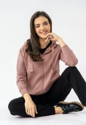 Klasyczna bluza z kapturem B-JOKOS. Brązowe bluzy z kapturem damskie Volcano, m, z bawełny. Za 159.99 zł.