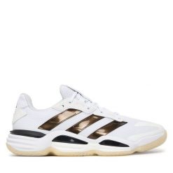 Buty halowe adidas. Białe buty sportowe na co dzień męskie Adidas, bez zapięcia. Za 699.99 zł.