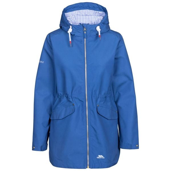 Damska Kurtka Wodoodporna Finch TP50. Niebieskie kurtki damskie Trespass, l, bez wzorów, z bawełny, z kapturem. Za 279.99 zł.