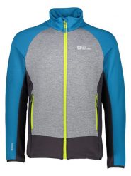 Jack Wolfskin Kurtka polarowa "Sky Peak" w kolorze niebiesko-czarno-szarym rozmiar: L. Czarne kurtki męskie Jack Wolfskin, l, bez wzorów, z polaru, bez kaptura. Za 279.78 zł.