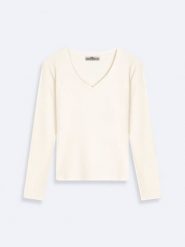 LTB Sweter w kolorze kremowym rozmiar: L. Brązowe swetry klasyczne damskie LTB, l, prążkowane, bez kołnierzyka. Za 47.82 zł.