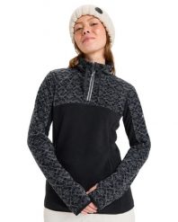 Bluza damska ROXY Sayna Half Zip. Czarne bluzy bez kaptura damskie Roxy, xs, z materiału. Za 229.99 zł.
