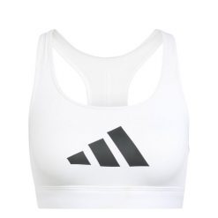 Biustonosz dla kobiet adidas Powerreact Big Logo Graphic. Białe biustonosze sportowe damskie Adidas, bez wzorów, z materiału. Za 148.30 zł.
