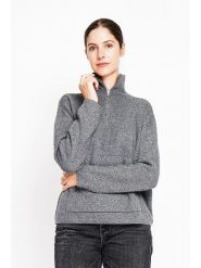 ASSUILI Sweter w kolorze szarym rozmiar: 40. Szare golfy damskie Assuili, bez kołnierzyka. Za 173.99 zł.