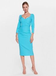 Nissa Sukienka codzienna RZ13994 Błękitny Slim Fit. Niebieskie sukienki damskie Nissa, na co dzień, bez wzorów, z syntetyku, bez kołnierzyka, bez ramiączek, proste. Za 1,239.00 zł.