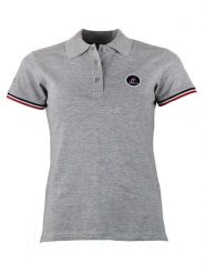 Peak Mountain Koszulka polo w kolorze szarym rozmiar: M. Szare bluzki damskie Peak Mountain, m, bez wzorów, bez kołnierzyka, bez ramiączek. Za 92.21 zł.
