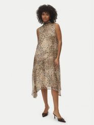 Vero Moda Sukienka letnia Smilla 10345453 Beżowy Regular Fit. Brązowe sukienki damskie Vero Moda, na lato, l, bez wzorów, z syntetyku, bez kołnierzyka, bez ramiączek. Za 199.99 zł.