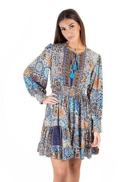 Isla Bonita by SIGRIS Sukienka ze wzorem rozmiar: M. Sukienki damskie Isla Bonita by SIGRIS, m, bez wzorów, bez kołnierzyka, bez ramiączek, mini. Za 137.10 zł.