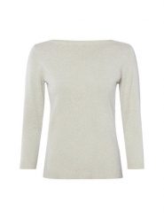 Brookshire Sweter z dzianiny Kobiety Bawełna szary, M. Szare swetry klasyczne damskie brookshire, m, z bawełny, bez kołnierzyka. Za 79.95 zł.