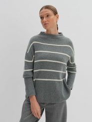 Someday Sweter "Tanalynn" w kolorze kremowo-szarym rozmiar: 36. Brązowe golfy damskie Someday, bez wzorów, bez ramiączek. Za 180.06 zł.
