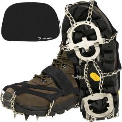 Raczki na Buty Kolce Turystyczne Raki TRIZAND + Etui. Czarne buty trekkingowe męskie TRIZAND, bez zapięcia, trekkingowe. Za 59.99 zł.