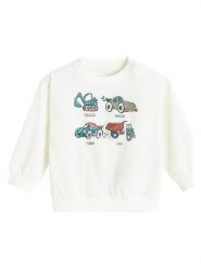 COOL CLUB Bluza w kolorze kremowym rozmiar: 92. Brązowe bluzy i bluzki niemowlęce COOL CLUB, z aplikacjami, z bawełny, bez ramiączek, bez kaptura. Za 30.45 zł.
