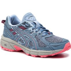 Buty ASICS - Gel-Venture 6 1012A504 Steel Blue/Pink Cameo 400. Niebieskie buty sportowe na co dzień damskie Asics, bez wzorów, z materiału, do biegania. W wyprzedaży za 189.00 zł.