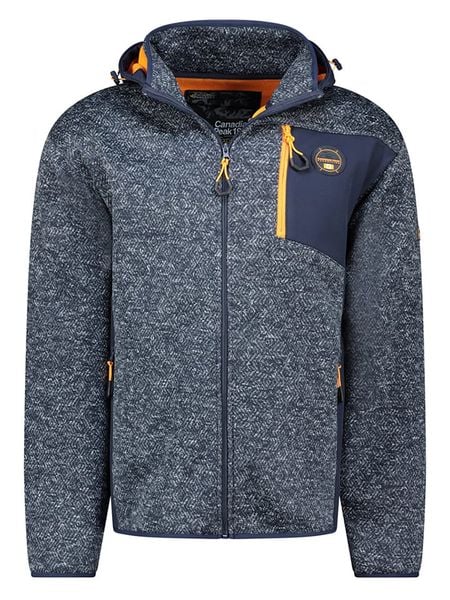 Canadian Peak Kurtka polarowa "Tankeak" w kolorze granatowym rozmiar: L. Niebieskie kurtki męskie Canadian Peak, l, bez wzorów, z materiału, bez kaptura. Za 173.99 zł.