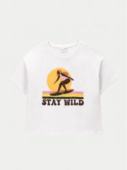 Coccodrillo T-Shirt WC4143202HGJ Biały Relaxed Fit. Białe koszulki dziewczęce COCCODRILLO, bez wzorów, z bawełny, bez ramiączek. Za 29.99 zł.