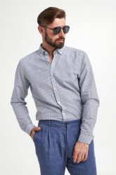 Koszula męska lniana Heli2-W JOOP! JEANS. Koszule męskie Joop! Jeans, m, bez wzorów, z jeansu, bez kołnierzyka, bez ramiączek. W wyprzedaży za 389.25 zł.