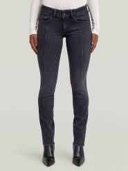 G-Star Dżinsy - Slim fit - w kolorze antracytowym rozmiar: W31/L/32. Czarne jeansy damskie G-Star. Za 223.22 zł.