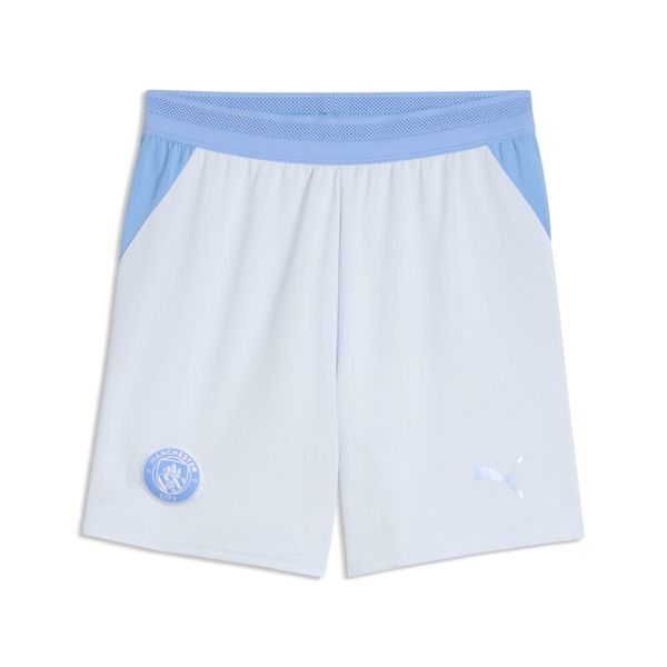 Młodzieżowe szorty Manchester City 26/27 PUMA. Niebieskia szorty męskie Puma, bez wzorów, z materiału, klasyczne. Za 179.00 zł.