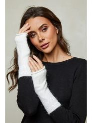 Soft Cashmere Rękawiczki w kolorze białym rozmiar: onesize. Białe rękawiczki damskie Soft Cashmere, bez wzorów, prążkowane. Za 56.99 zł.