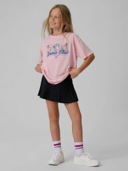 4F T-shirt loose z nadrukiem dziewczęcy - różowy 158/164 (12-14 lat). Czerwone koszulki dziewczęce 4f, bez wzorów, z bawełny, bez ramiączek. Za 59.99 zł.