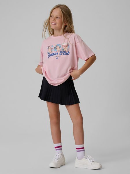 4F T-shirt loose z nadrukiem dziewczęcy - różowy 158/164 (12-14 lat). Czerwone koszulki dziewczęce 4f, bez wzorów, z bawełny, bez ramiączek. Za 59.99 zł.