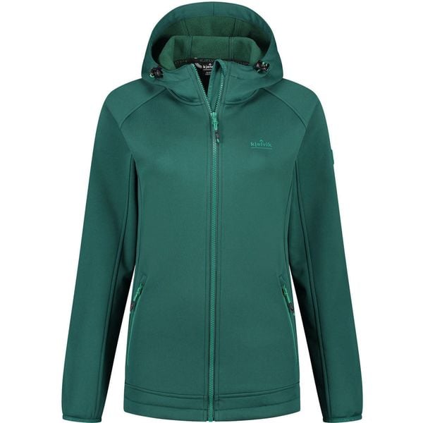 Damska Kurtka Softshell Kjelvik Kelly w Zielonym. Zielone kurtki softshell damskie Jack Wolfskin, uniwersalny, bez wzorów, z poliesteru, bez kaptura. Za 123.18 zł.