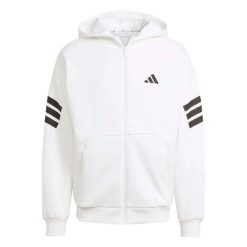 Bluza z kapturem z pełnym zamkiem błyskawicznym adidas Future Icons 3 stripes. Białe bluzy z kapturem męskie Adidas, s. Za 240.50 zł.