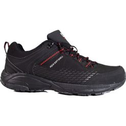Buty trekkingowe męskie na grubej podeszwie DK czarno czerowne czarne. Czarne buty trekkingowe męskie z materiału, bez zapięcia. Za 197.04 zł.