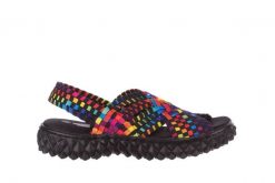 Sandały Rock Dakota Tutti Frutti Blk 23 032951, Czarny, Materiał - 40. Czarne sandały damskie Rock Spring, bez wzorów, z materiału, bez obcasa, na koturnie. W wyprzedaży za 164.99 zł.