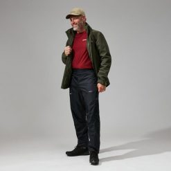 Spodnie wodoodporne męskie Berghaus Deluge 2.0 Pant. Czarne spodnie materiałowe męskie Berghaus, bez wzorów, ze skóry, klasyczne. Za 410.55 zł.