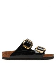 Birkenstock Klapki Arizona Big Buckle Bf 1027918 Czarny. Czarne klapki damskie Birkenstock, bez wzorów, ze skóry, bez obcasa. Za 539.99 zł.