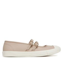 Baleriny Converse. Brązowe baleriny damskie Converse, bez wzorów, bez obcasa. Za 219.99 zł.