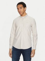 BOSS Koszula Roan 50520275 Beżowy Slim Fit. Brązowe koszule męskie Boss, m, bez wzorów, z bawełny, bez kołnierzyka, bez ramiączek. Za 549.99 zł.
