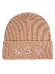 Guess Czapka AW5404 POL01 Beżowy. Brązowe czapki zimowe damskie Guess, z materiału. Za 159.99 zł.