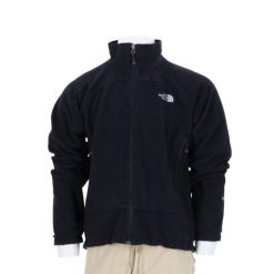 Second life - Kurtka polarowa męska WindWall - Stan bardzo dobry. Czarne kurtki treningowe męskie The North Face, l, bez wzorów, z polaru, trekkingowe. Za 170.36 zł.