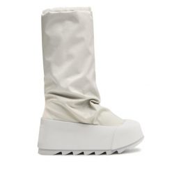 Botki United Nude. Białe botki damskie United Nude, z polaru, bez obcasa, na koturnie, bez zapięcia. Za 2,219.00 zł.