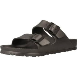Klapki Birkenstock Arizona Eva. Czarne klapki damskie Birkenstock, bez wzorów, z materiału, bez obcasa. Za 189.00 zł.
