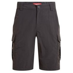 Spodenki turystyczne męskie Craghoppers NosiLife Cargo Short II. Czarne szorty męskie CRAGHOPPERS, bez kołnierzyka. Za 319.99 zł.