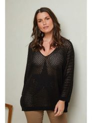 Curvy Lady Sweter w kolorze czarnym rozmiar: 44/46. Czarne swetry klasyczne damskie Curvy Lady, bez kołnierzyka. Za 114.44 zł.