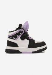 Czarno-Fioletowe Skórzane Botki Sneakersy z Ociepleniem Noninor. Czarne botki dziewczęce Born2be, bez wzorów, z jeansu, bez ramiączek. Za 84.99 zł.