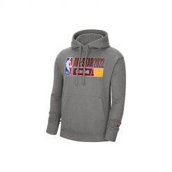 Bluza sportowa męska Nike Fleece Essential All-star Weekend 2022. Szare bluzy sportowe męskie Nike, bez wzorów, retro, bez kołnierzyka, bez ramiączek. Za 387.00 zł.