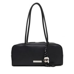 Torebka KARL LAGERFELD. Czarne torebki klasyczne damskie Karl Lagerfeld, bez wzorów, bez dodatków. Za 849.99 zł.