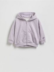 Bluza z kapturem - lawendowy. Fioletowe bluzy i bluzki niemowlęce Reserved, bez wzorów, z bawełny, bez ramiączek, z kapturem. Za 49.99 zł.