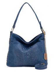 Anna Morellini Skórzana torebka "Dania" w kolorze niebieskim - 29 x 24 x 8 cm rozmiar: onesize. Niebieskie torebki klasyczne damskie Anna Morellini, bez wzorów, z materiału, bez dodatków. Za 208.99 zł.