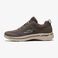 Buty Skechers Go Walk Arch Fit Idyllic M 216116TPE brązowe. Brązowe buty sportowe na co dzień męskie z syntetyku, bez zapięcia. Za 571.73 zł.