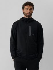 4F Bluza trekkingowa regular z kapturem męska - czarna S. Czarne bluzy z kapturem męskie 4f, m, z materiału. Za 199.99 zł.