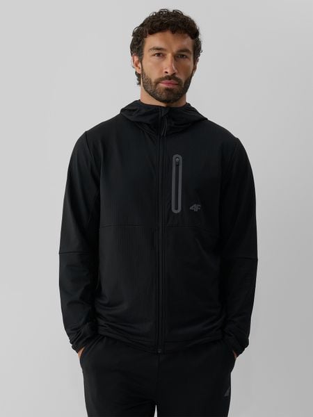 4F Bluza trekkingowa regular z kapturem męska - czarna S. Czarne bluzy z kapturem męskie 4f, m, z materiału. Za 199.99 zł.