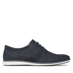 Półbuty Lasocki. Niebieskie półbuty męskie Lasocki, bez zapięcia. Za 136.99 zł.