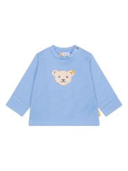 Steiff Bluza w kolorze błękitnym rozmiar: 86. Niebieskie bluzy i bluzki niemowlęce Steiff, bez wzorów, bez ramiączek, bez kaptura. Za 79.03 zł.